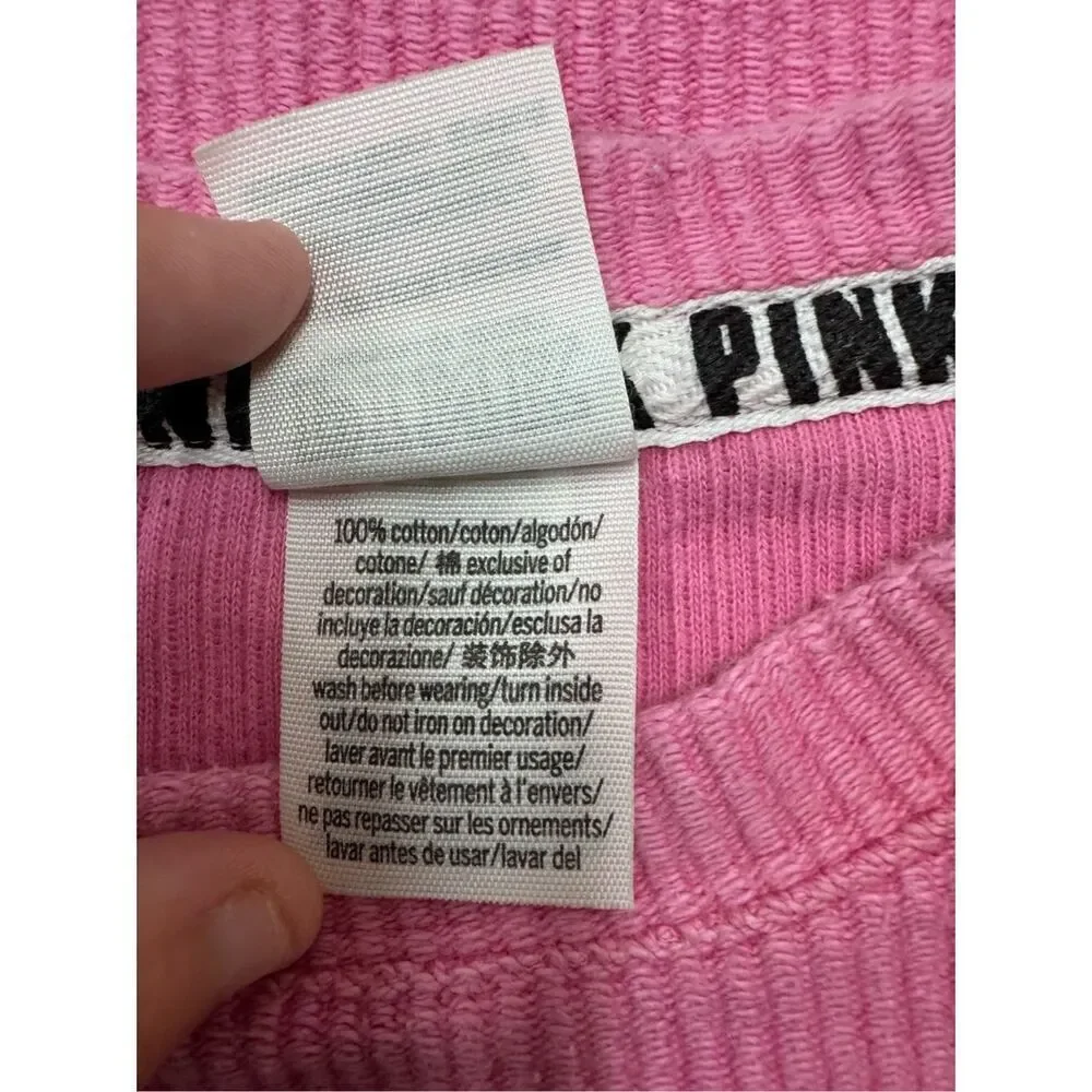 PINK Victoria’s Secret Ribbed Pink Crewneck Size X-Small